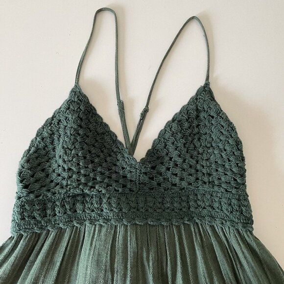 Aerie Dark Green Mini Dress - Picture 3 of 14